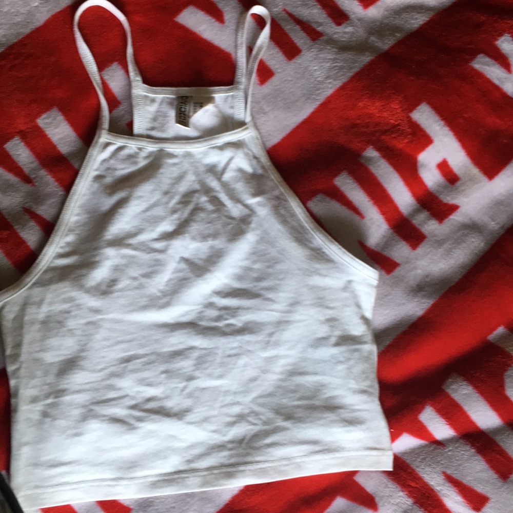 classic white crop top